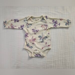 Carousel Print Baby Onesie